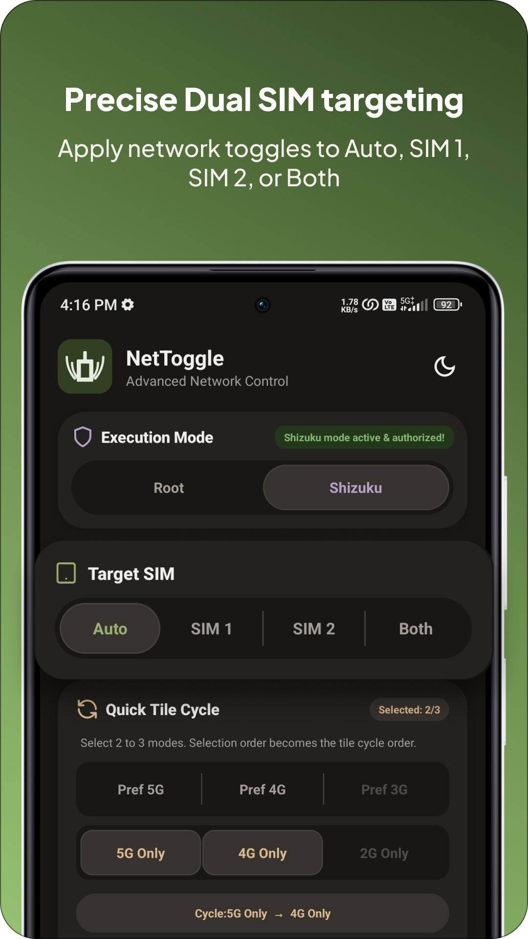 Target SIM Setup